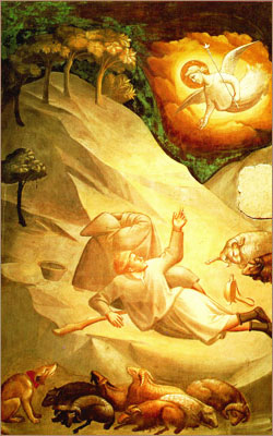 Благовестие пастухам. Таддео Гадди / www.art-giotto.ru